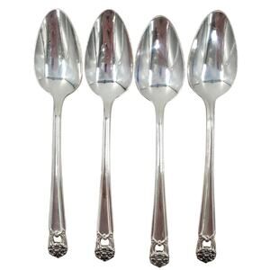 Rogers‎ Brothers Silver Plate Eternally Yours Coquette 4 Teaspoons 2